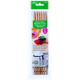 Clover 8440 Fine Weaving Sticks (6-Pack), Brown