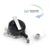 Crystal Rhinestone Crown Retractable ID Badge Name Card Holder Reel