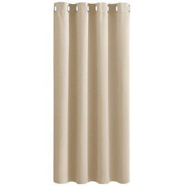 PONY DANCE Blue Blackout Curtain - 1 Panel Eyelet Blackout Thermal Insulation Room Darkening Window Treatment Blackout Curtain For Nursery Décor, I Piece, W52 by D 63-inch, Blue