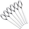 Pack of 6 Stainless Steel Spork Spork, Long Salad Spoon,