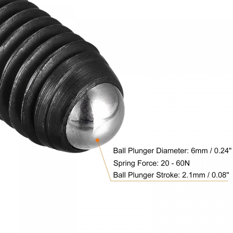 sourcing map Ball Point Set Screws, 5pcs M10 x 12mm