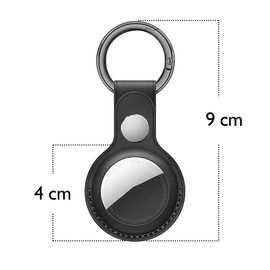 AURSTORE Protective Case for Apple Airtags, Full Protection PU Leather, Anti-Scratch Protective Case (Blue)