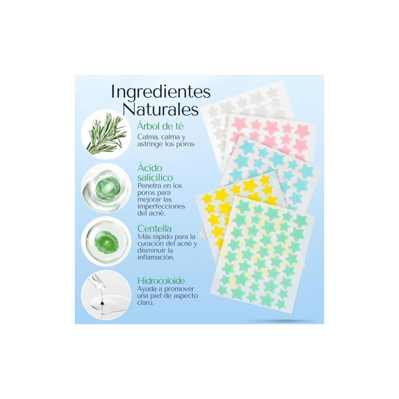200 SimplePatch Parches Estrella Star Anti Acne Elimina Espinillas, Granos,