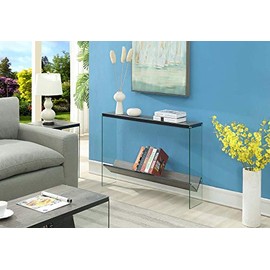 Convenience Concepts SoHo V Console Table, Weathered Gray