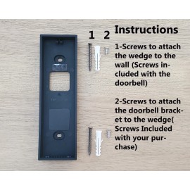 eufy Doorbell E340 Wedge Angle Bracket 15 25 35 45 60 75 90 Degree UV Resistance - 45°