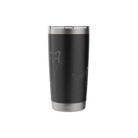 Funny Cat Tomcat Feline Kitty Whiskers is Intrigued Stainless Steel Insulated Tumbler