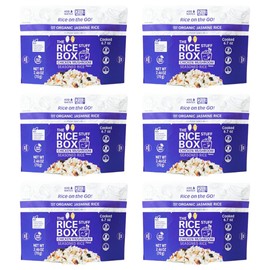 The Rice Stuff Box - Chicken Mushroom Instant Rice Meals, 6-Pack, Made with Organic Jasmine Rice, NON-GMO, Gluten-Free, Dairy-Free, Vegan - Savory, Healthy & Convenient Meals for Active Lifestyles (Pack of 6, Chicken Mushroom) (Chicken Mushroom (Pack of 