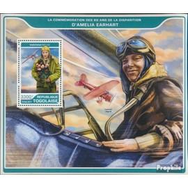 Prophila Collection Togo Block 1433 (Complete Edition) Mint NH ** MNH 2017 Amelia Earhart (Stamps for Collectors) Military/Knights