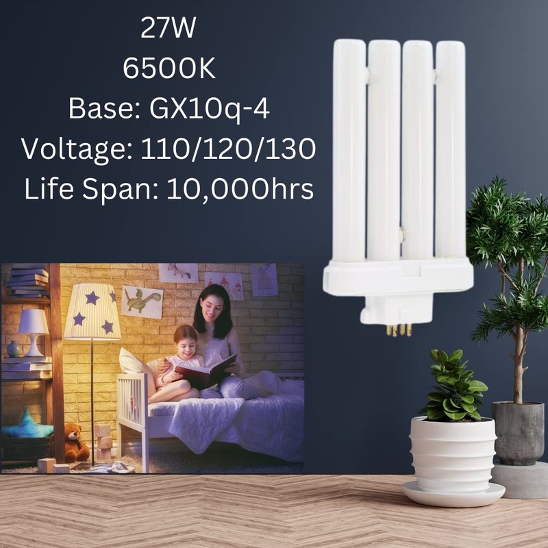 27W Daylight FML Light Bulb | 4-Pin Quad Base |