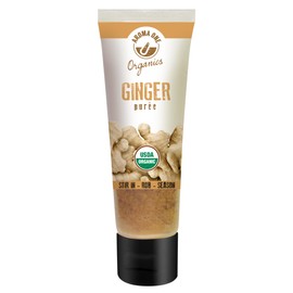 Aroma One Ginger Puree Paste - Organic Herb Concentrate for Cooking, Seasoning & Sauces - Fresh Flavor Enhancer, Non-GMO, Gluten-Free, Vegan - Easy Squeeze Tube, Kitchen Must-Have - 80g (2-Pack)