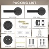 Amerdeco Front Door Lock Set with Double Cylinder Deadbolt, Black