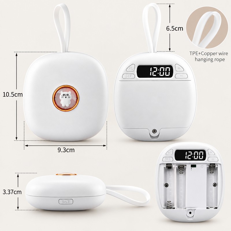 Vibrating Alarm Clock for Heavy Sleepers – Silent Dual Alarm