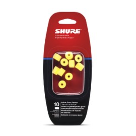 Shure EAYLF1-10 Foam Sleeves for SE Earphones, Yellow, 10 Pieces