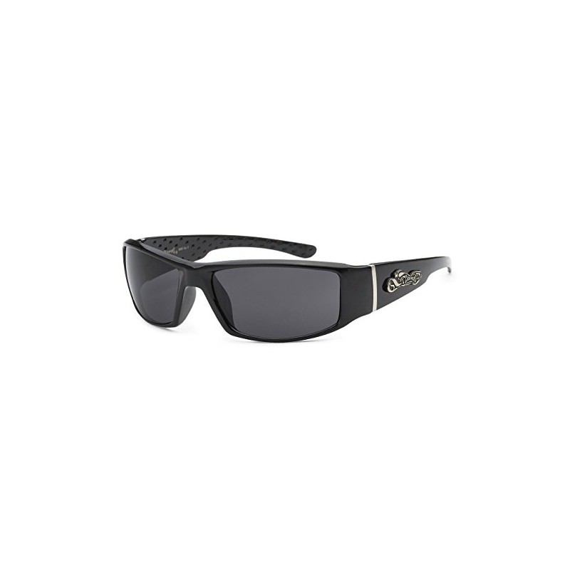 Mens Choppers Sunglasses Biker Motorcycle Logos Bike All Black