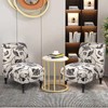 Armless Accent Slipper Chair Cover Slipcover,Stretch Spandex Printed Removable Non-Slip