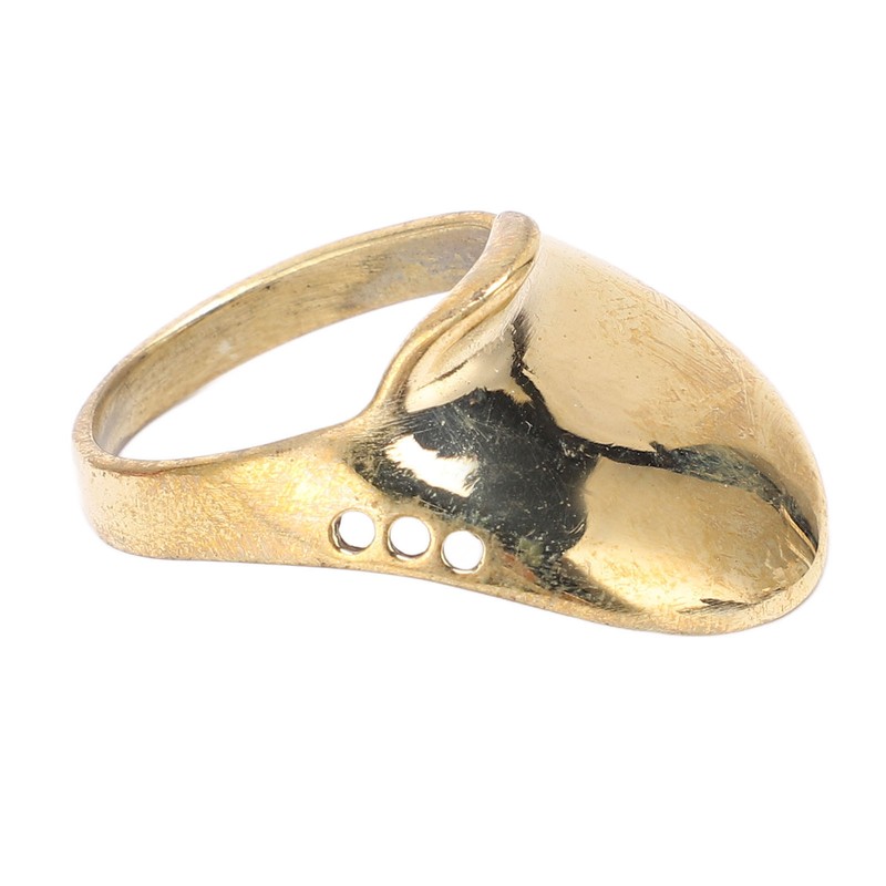 Brass Archery Thumb Ring Portable Finger Protector with Anti Lost
