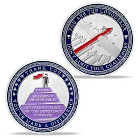 BHealthLife 5 Pcs Employee Appreciation Coins Gift Set Encouragement Thank You Coin for Staff Coworker - Conqueror Do Not Limit Your Challenges
