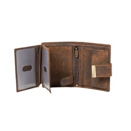 Hörner Fortuna Adult Premium Leather Wallet Brown Compact 1 Compartment 1 Pocket 3 Sections Classy Gift Box Unisex Formal Elegant, brown, Fortis