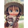 YR EARTH Doll Outfit S089 Straw Hat with Lace Ribbon