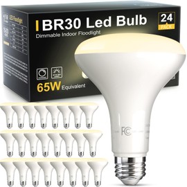 TJOY 24 Pack BR30 Led Bulb 65W Equivalent, Dimmable Flood Light Bulbs Indoor, E26 Base, 3000K Warm White, 9W, 800 LM, Recessed Lighting Bulbs for Ceiling, Recessed Can, Living Room and Kitchen
