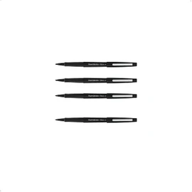 Papermate Flair Original Felt-Tip Pens Medium 1.0mm Tip 0.8mm Line Pack of 4 Ink Colour Black