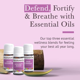 Pranarom - S.O.S. Wellness Essential Oil Kit (3-Pack of 5ml) - Good Samaritan, Immunity Boost, and Sinus Formula - 100% Pure Essential Oil | USDA and ECOCERT Certified Organic