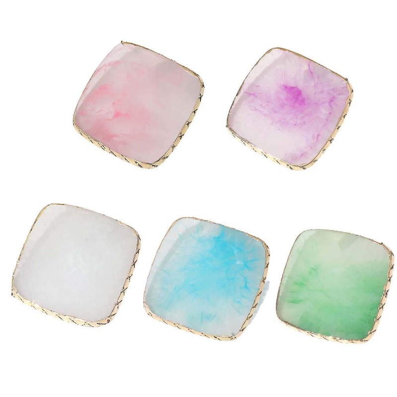 1 Pack Nail Square Palette Crystal Resin Agate Phnom Penh