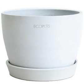 Ecopots Stockholm Ecopots AND PLANTS And Plants (White Gray, Pot, Table-L (No. 5))