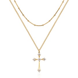 Fettero Women's Necklace, 14k Gold, Hypoallergenic, Simple, Pendant, Chain Necklace, Accessory, Popular, Gift