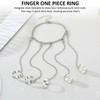 BEIBXHQQ 1 Piece Open Ring with Chain, Finger One Piece
