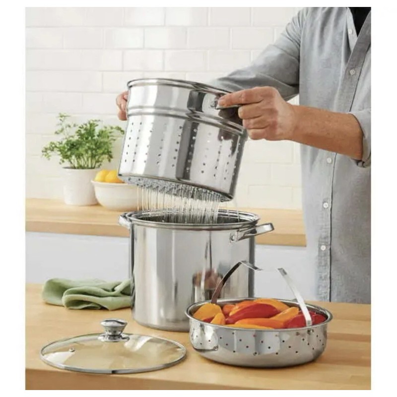 Mainstays Stainless Steel 8 Quart Multi-Cooker with Lid