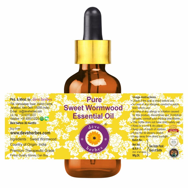 Deve Herbes Pure Artemisia annua Essential Oil with Glass Dropper,