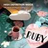 1 x Heart Coaster - Name Ruby Marble Stone Texture