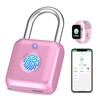 Fingerprint Padlock eLinkSmart Gym Locker Lock for Girls Women with