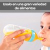 Cuchara Alimentadora para Bebés Dispensador de papillas de Silicona Flexible
