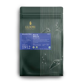 Luxmi Estates Blue Hills Organic CTC Assam Black Tea (50 Tea Bags) Caffeinated Tea Bags For A Morning Boost and Natural Energy, With Certified Organic Jodhpur Black Tea Blend
