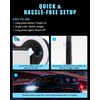 VANKUB 2PCS Solar-Powered Car Heart Lights, 5-Mode Wireless LED Ambient