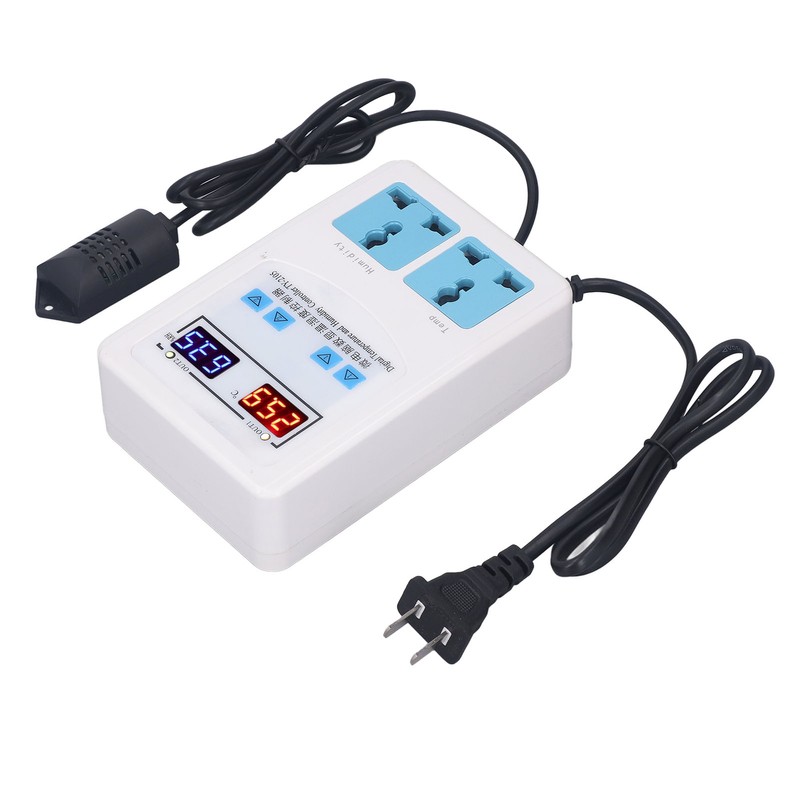Temperature Humidity Controller -20~60℃ 0~100.0%RH LCD Display Humidistat Thermostat AC