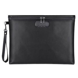 Felimoa Fireproof Bag with Keys, 13.4 x 9.8 inches (34 x 25 cm), Fire Retardant, Dial Type, Password Lock, Passbook, Security, Valuables Storage