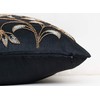 The White Petals Black Gold Throw Pillow Cover - Luxurious,