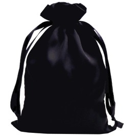 Gbateri 35pcs Black Satin Bags with Drawstring, 6x9 Inches Drawstring Gift Bags, Party Favor Bags Drawstring Pouch for Baby Shower, Bridal Shower, Christmas, Party Supplies, Candy, Jewelry Bags