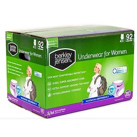 Berkley Jensen Incontinence Underwear for Women with Maximum Absorbency, Size S/M, 92 ct.