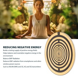 Polarization Energy Disk, 3 Inch Polarization Energy Disk, Reduce Negative Energy Disc, EMF Radiation Balance Energy Disc for Home Meditation, Yoga Meditation