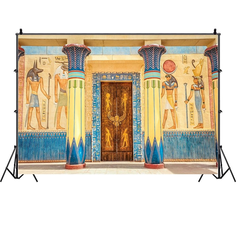 SADFA Egyptian Backdrop 7x5ft Ancient Egyptian Temple Pharaoh Hieroglyphic Photography