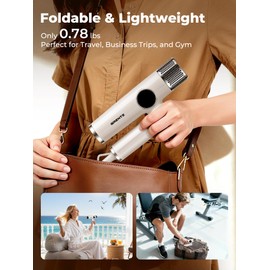 Portable Travel Hair Dryer, 110,000 RPM High-Speed Ionic Hair Dryers,Negative Ion Blow Dryer,4 Heat Settings & 3 Speed, Magnetic Diffuser & Concentrator,Low Noise, Lightweight, No Heat Damage