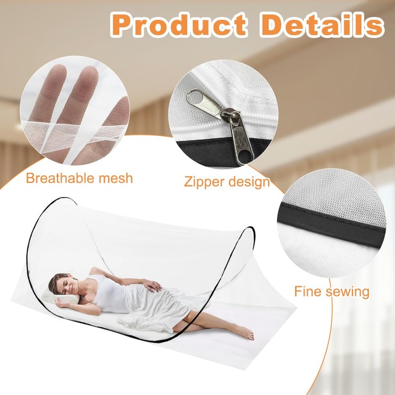 Foldable Mosquito Net, Travel Mosquito Net, Ultra Light Pop-up Mosquito