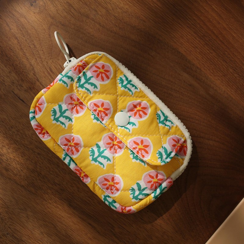 Miucatch Credit Card Case, Coin Case, Storage Bag, Mini, Flower