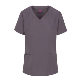 M&M SCRUBS Womens' Cool 4-Way Stretch Jogger Scrub Set (Charcoal, Large-Petite)