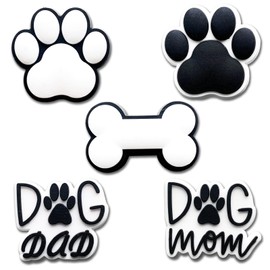 Euphaglaia Cute Dog Paw Charms for Clog Shoes Decoration, Puppy Charms Accessories for Shoes (5Pcs Dog Paw)