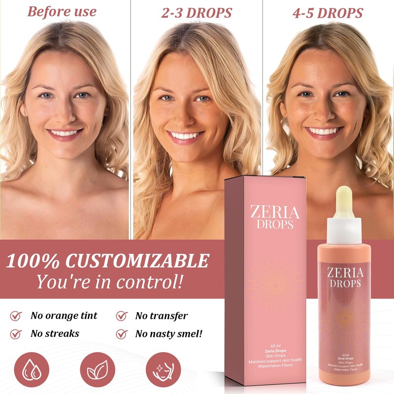 Sunless Tanning Drops, Tanning Drops, for Face and Body, Liquid